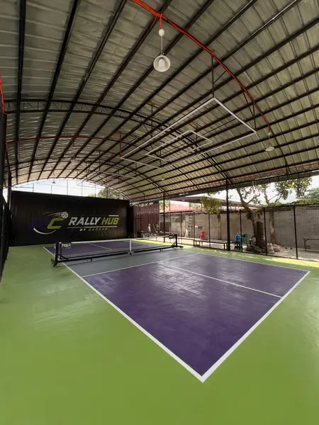 RC Rally Hub court set up for an open play session